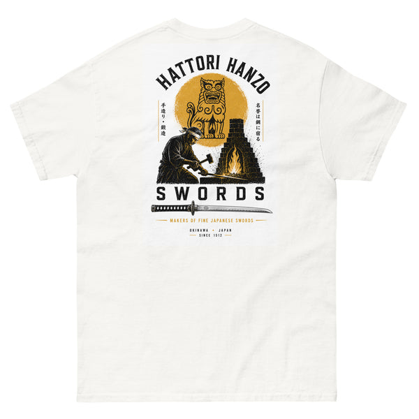 Hattori Hanzo T-shirt, Okinawa sword smith back print design